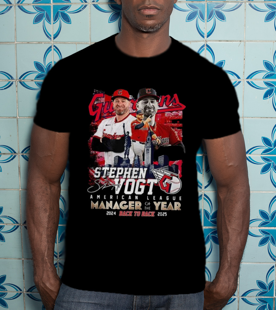 Guardians Stephen Vogt Back To Back American League Manager Of The Year 2024 2025 T-Shirt