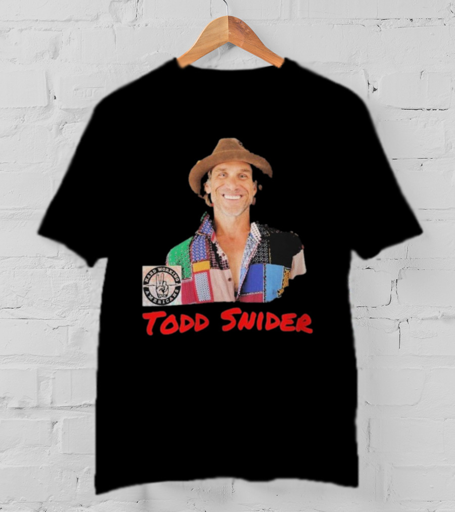 Todd Snider Hard Working Americans Patchwork Peace Sign T-Shirt