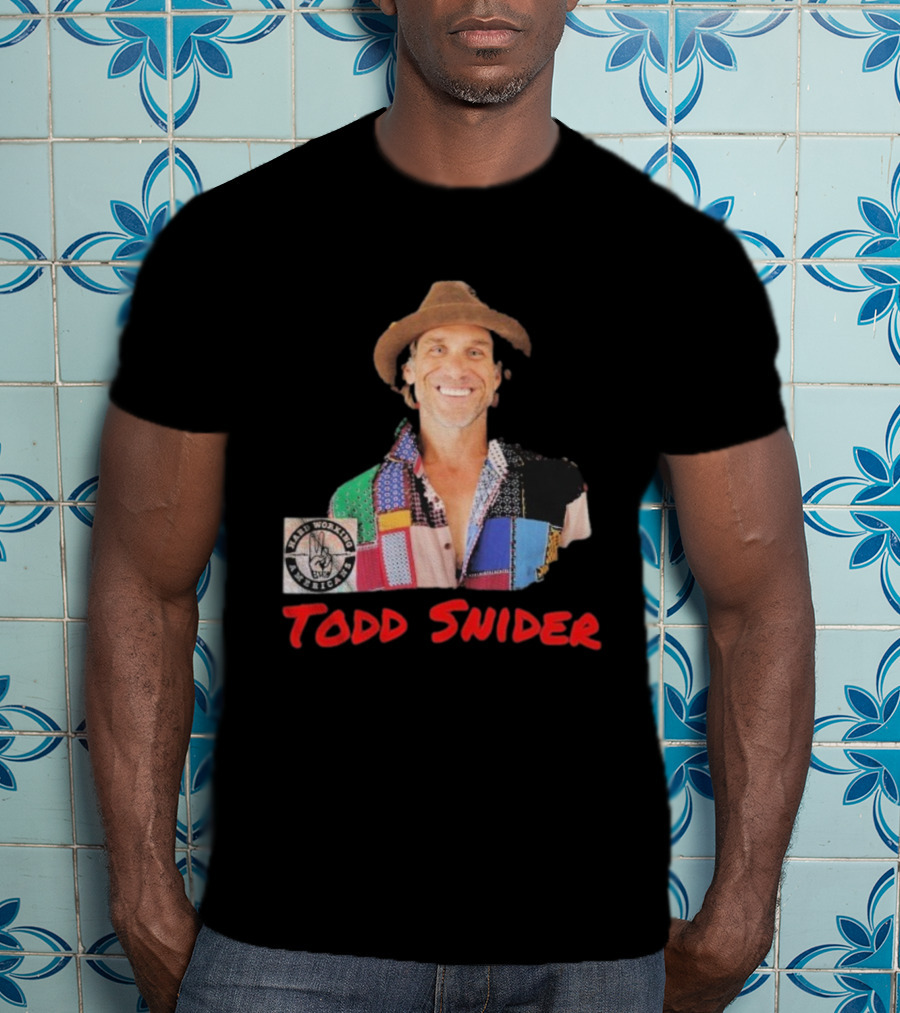 Todd Snider Hard Working Americans Patchwork Peace Sign T-Shirt