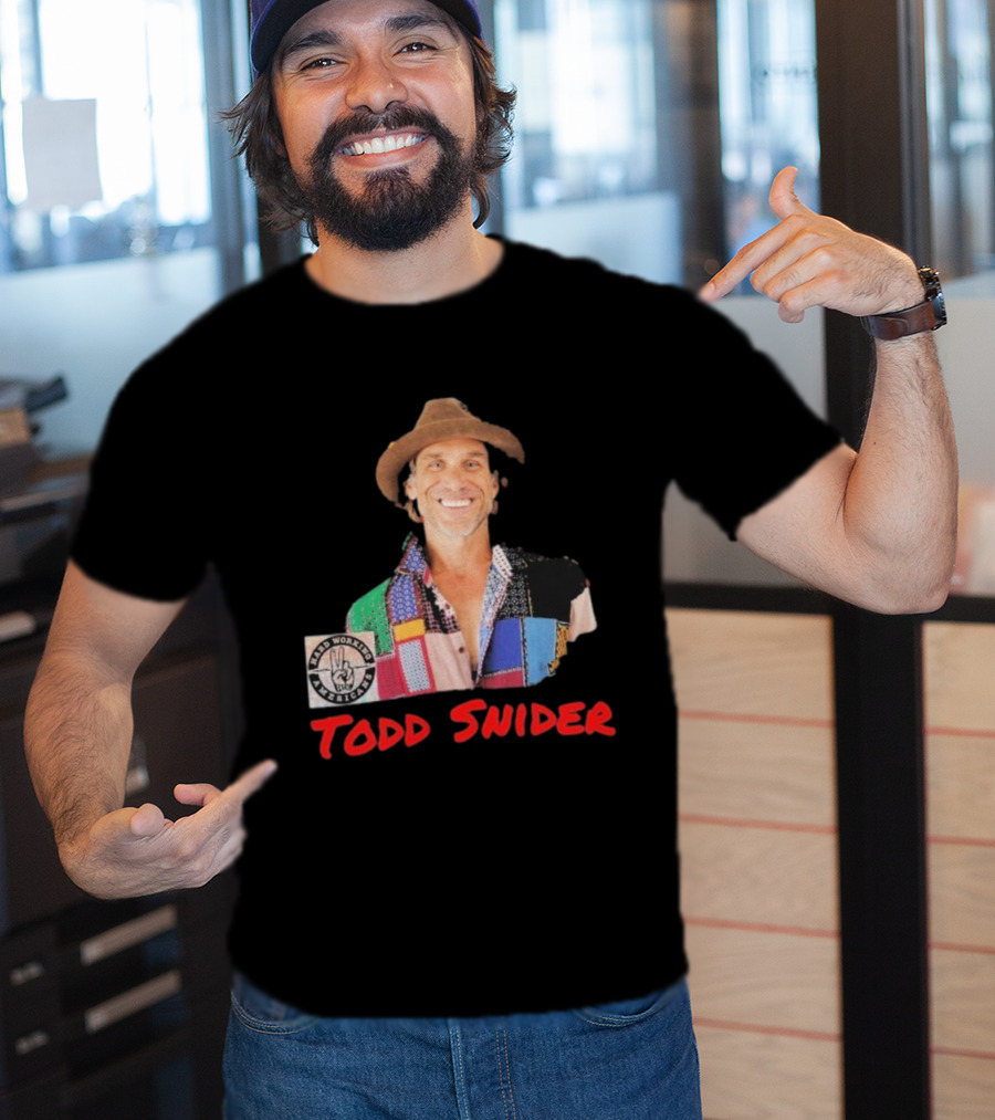 Todd Snider Hard Working Americans Patchwork Peace Sign T-Shirt