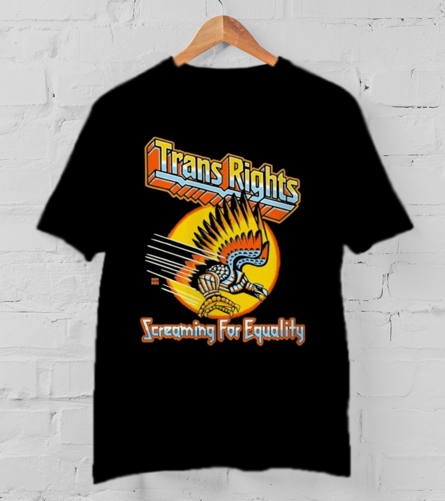 Trans Rights Screaming For Equality Phoenix Wings Empowerment T-Shirt