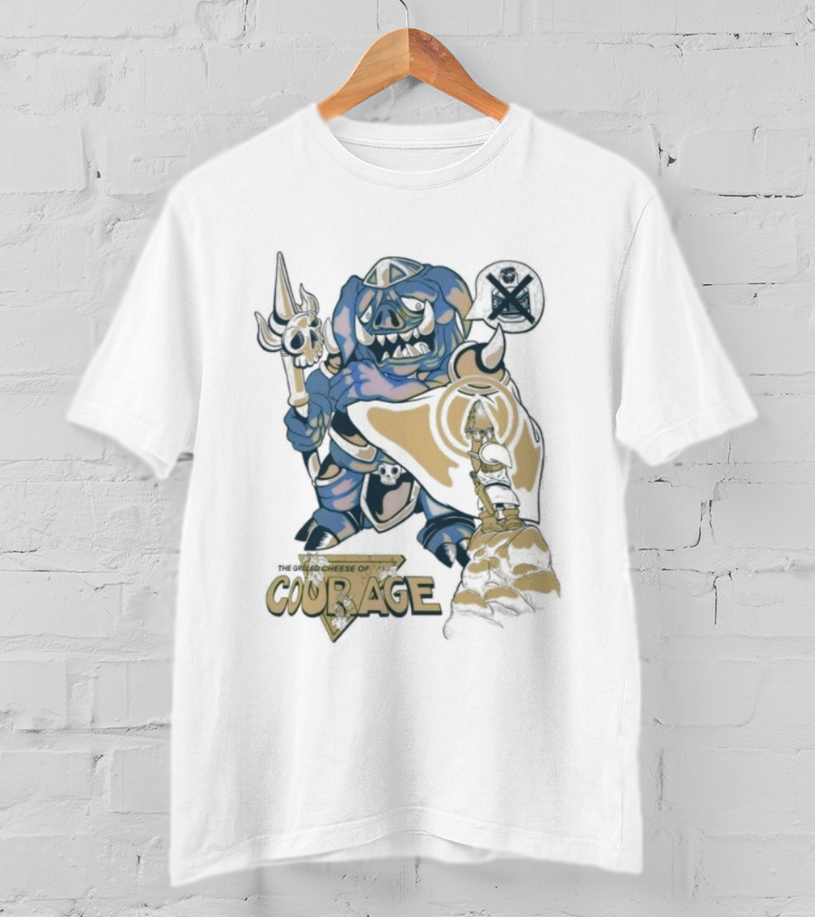 4thgeary Grilled Cheese Of Courage Warrior In Armor With Spear T-Shirt