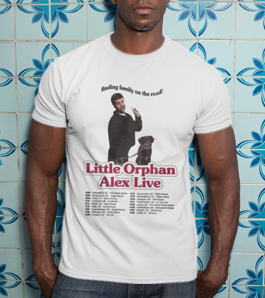 Finding Family On The Road Little Orphan Alex Live Tour 2026 Dates T-Shirt