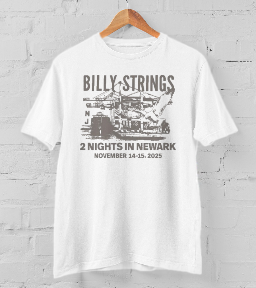 Billy Strings Prudential Center NJ November 14-15 2025 Two Nights In Newark T-Shirt