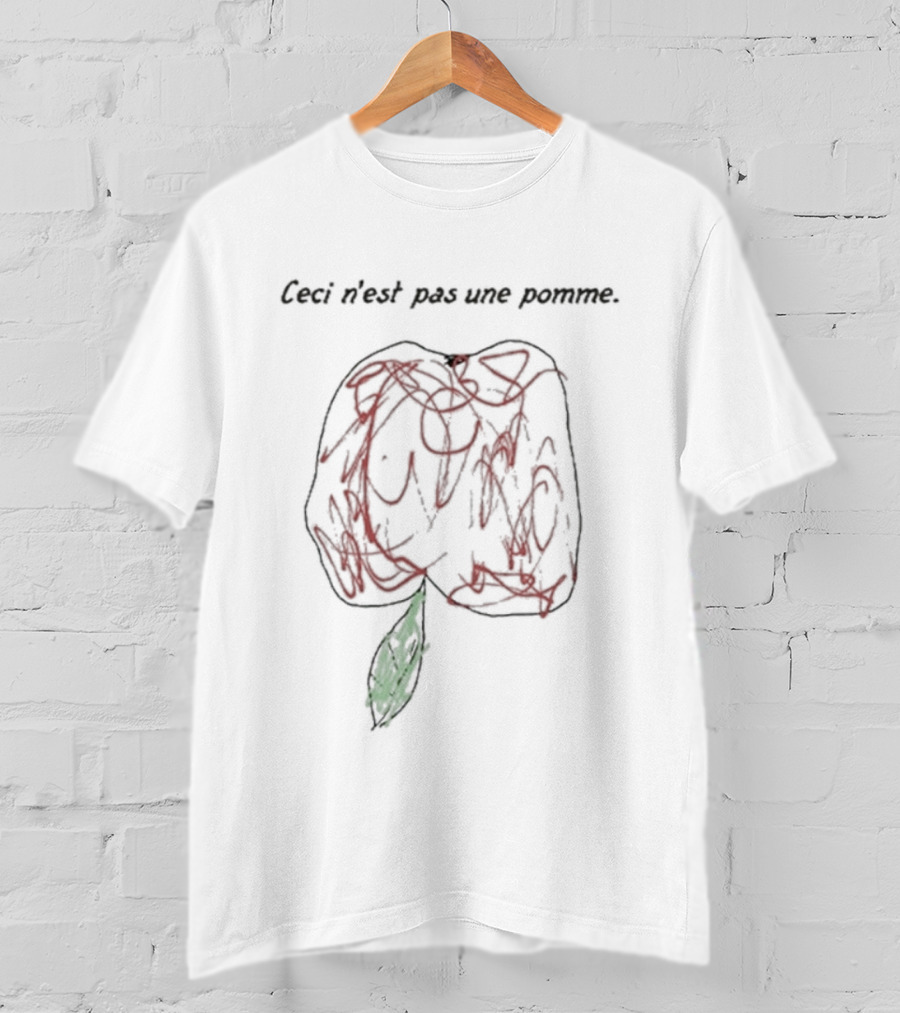 Ceci N'est Pas Une Pomme McElroy This Is Not An Apple T-Shirt