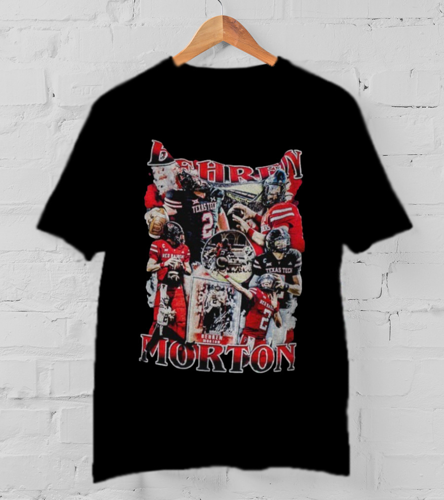 Behren Morton Texas Tech Red Raiders Football Player Collage T-Shirt