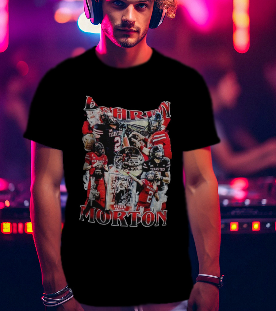 Behren Morton Texas Tech Red Raiders Football Player Collage T-Shirt