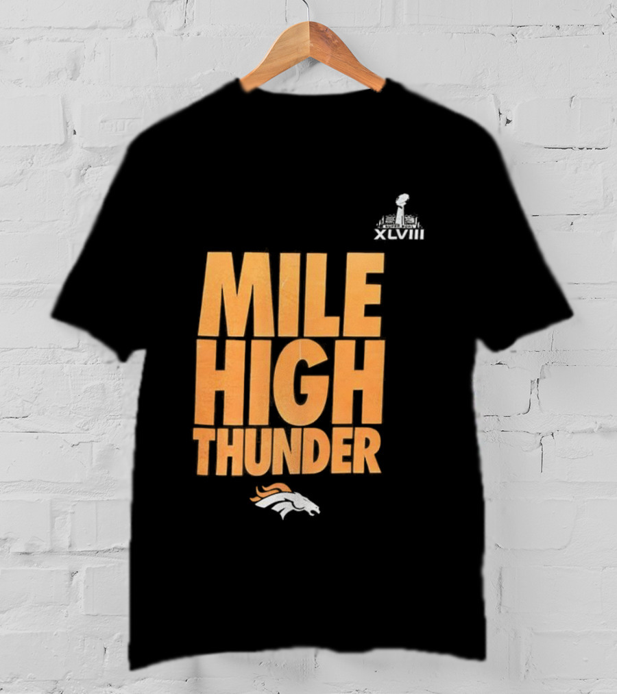 Denver Broncos Mile High Thunder Football Team Apparel T-Shirt
