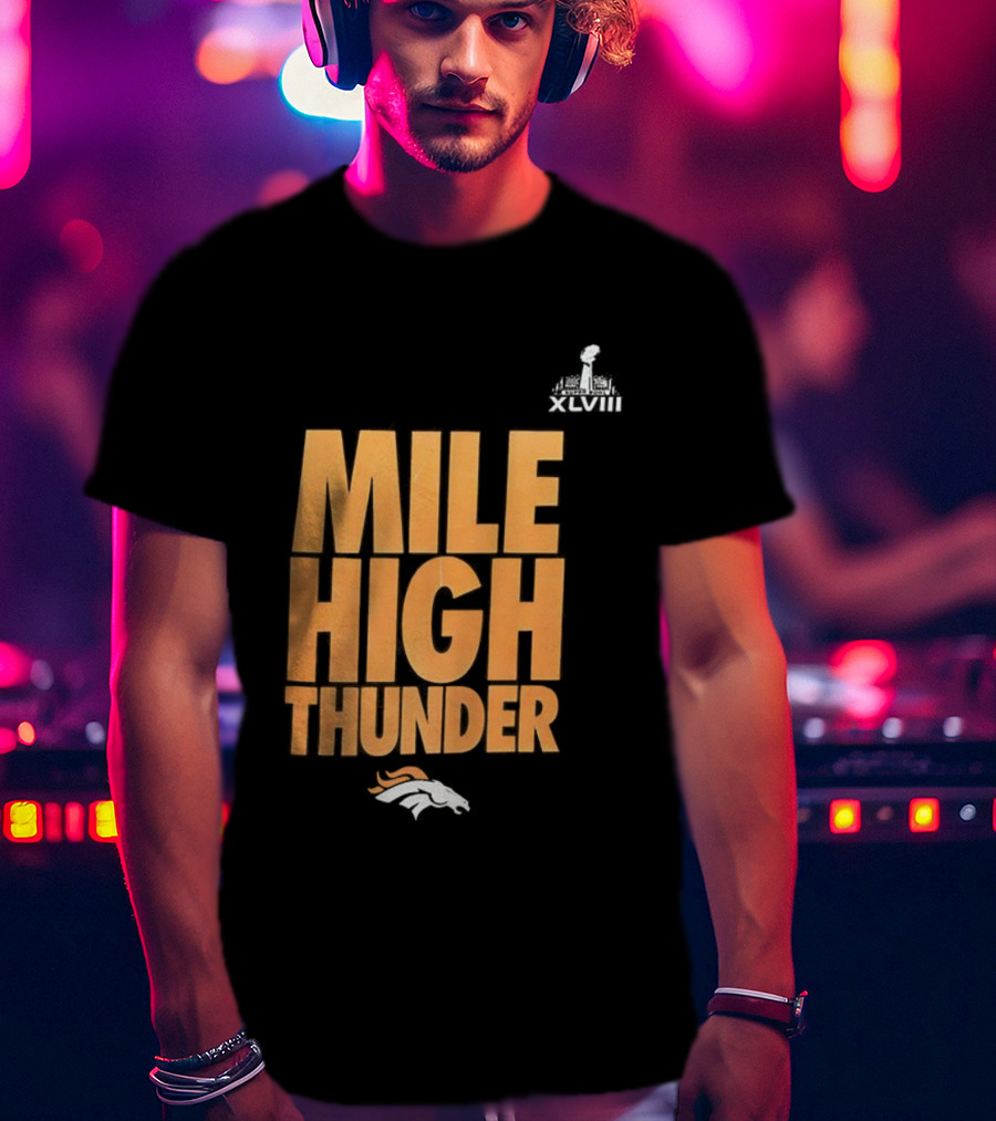 Denver Broncos Mile High Thunder Football Team Apparel T-Shirt