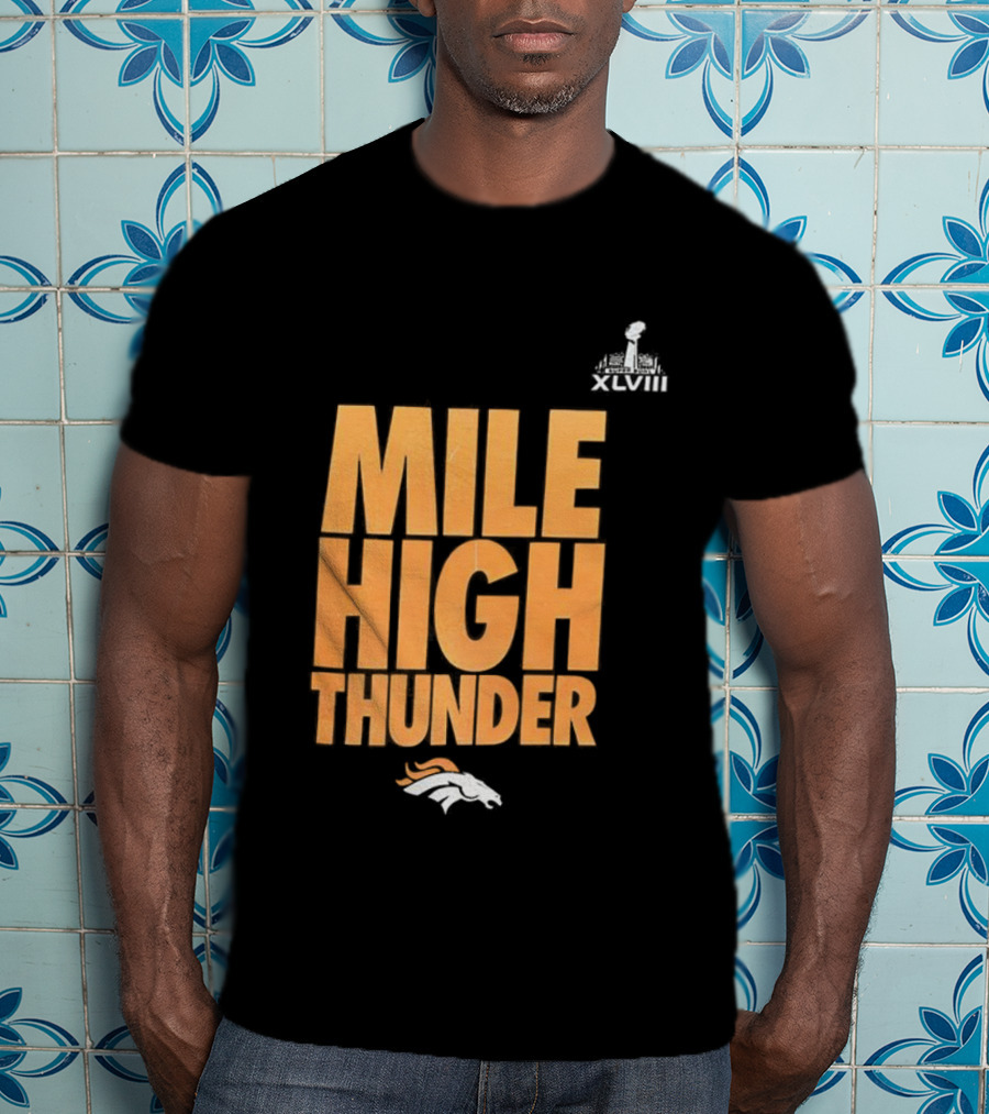 Denver Broncos Mile High Thunder Football Team Apparel T-Shirt