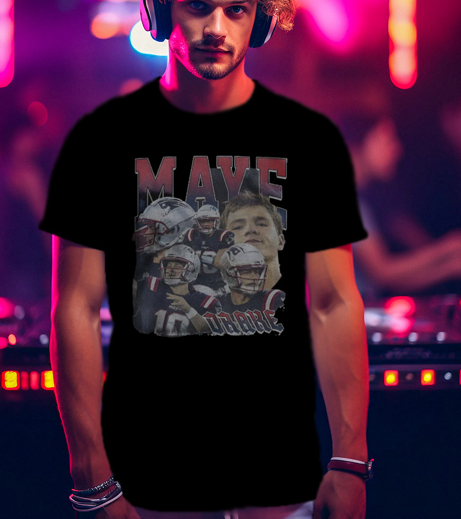 Drake Maye New England Patriots NFL Football 2025 Players Collage T-Shirt