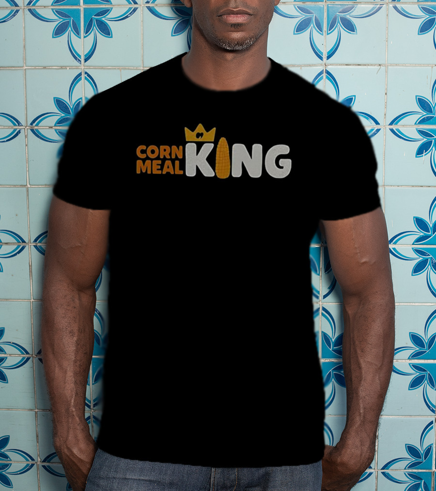 Corn Meal King Corn Icon Crown Logo G9 Text Graphic T-Shirt