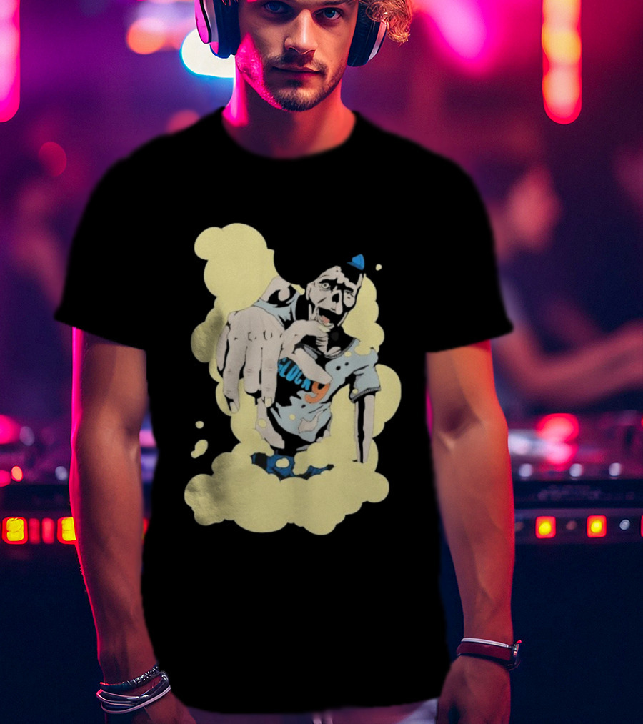 Zombie Apocalypse Glock9 Graphic Smashing Through Smoke T-Shirt