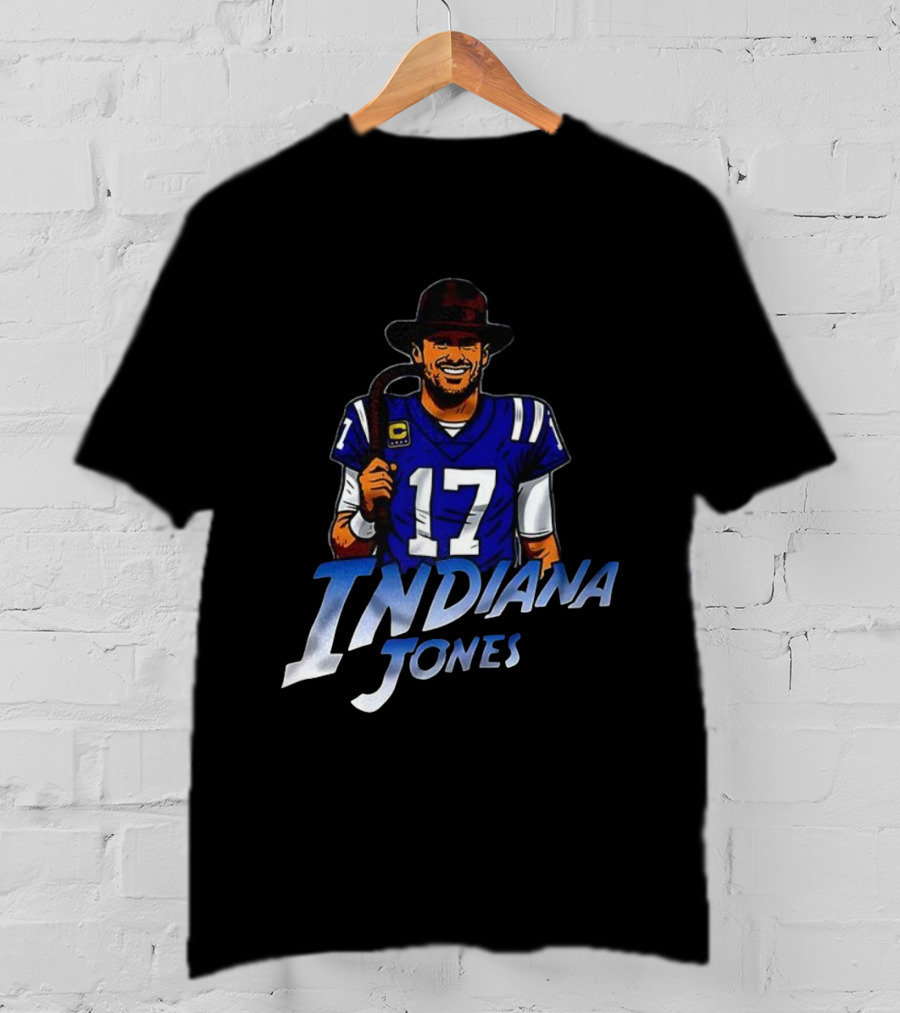 Indiana Jones Indianapolis Colts Football Number 17 Jersey Mashup T-Shirt