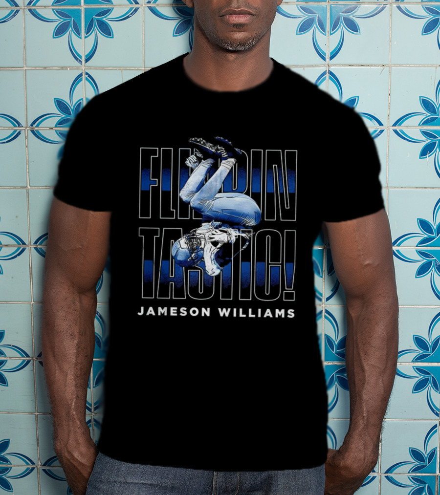 Flippintastic Jameson Williams Detroit Lions T-Shirt