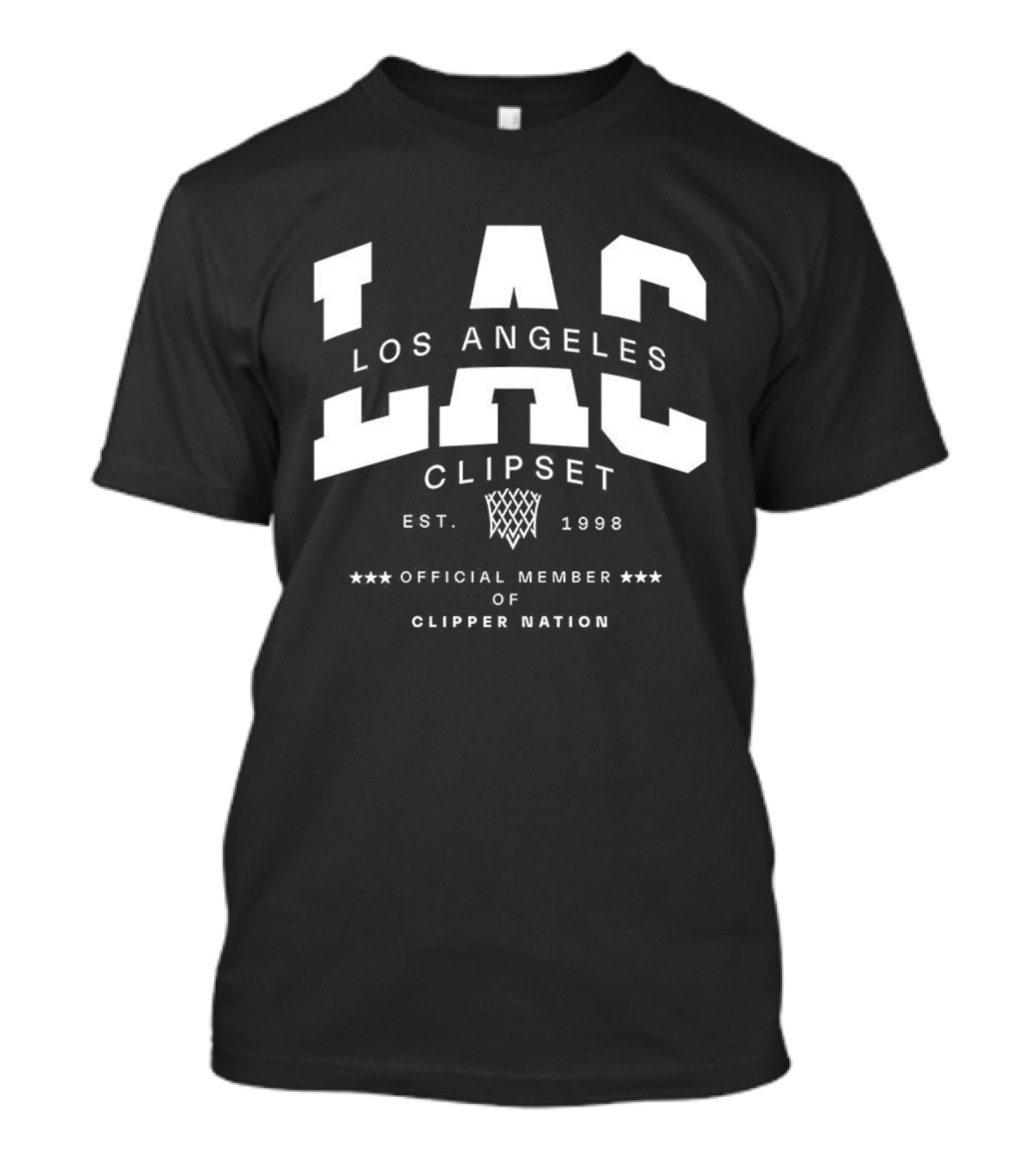 Los Angeles Clipset LAC Basketball Est 1998 Official Member Clipper Nation T-Shirt