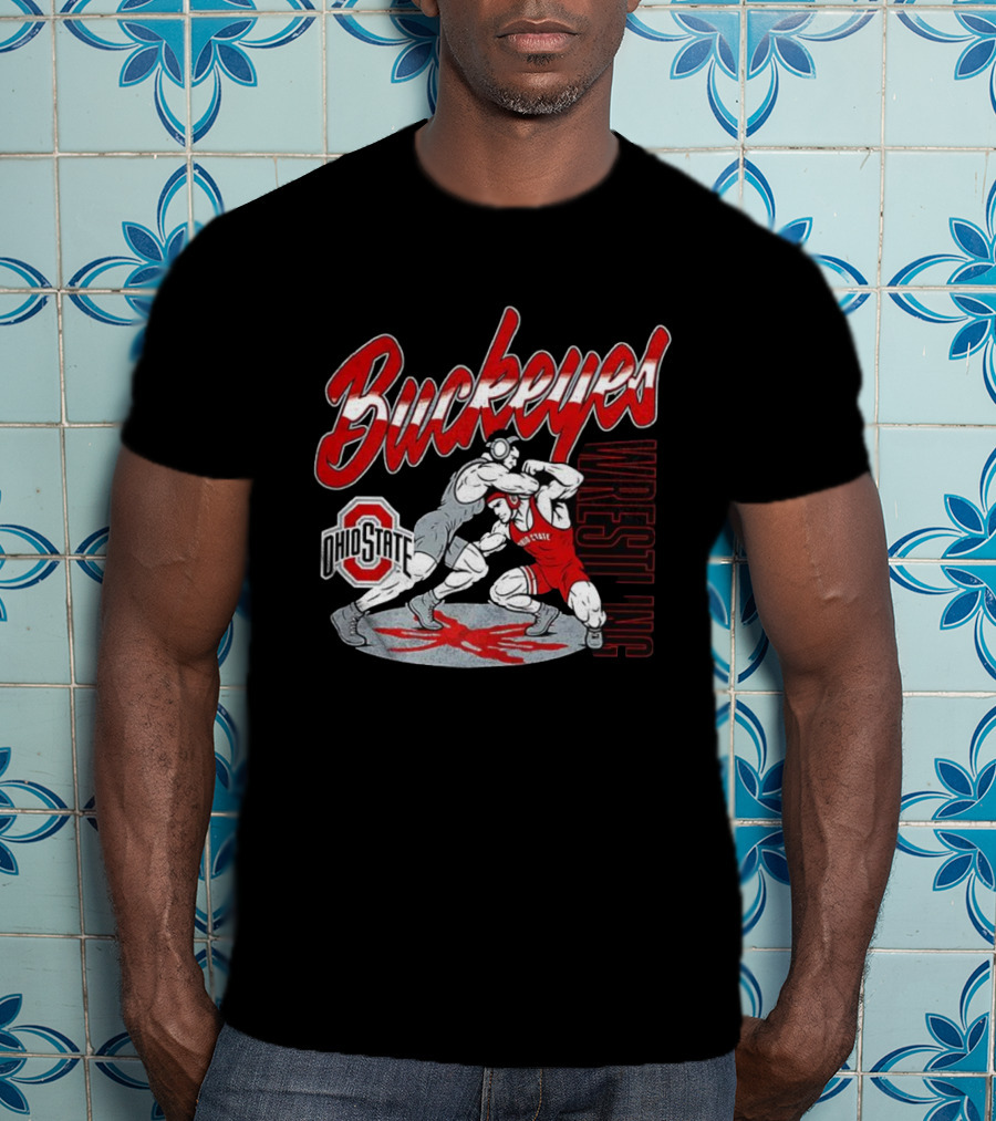 Ohio State Buckeyes Wrestling Mat Action T-Shirt