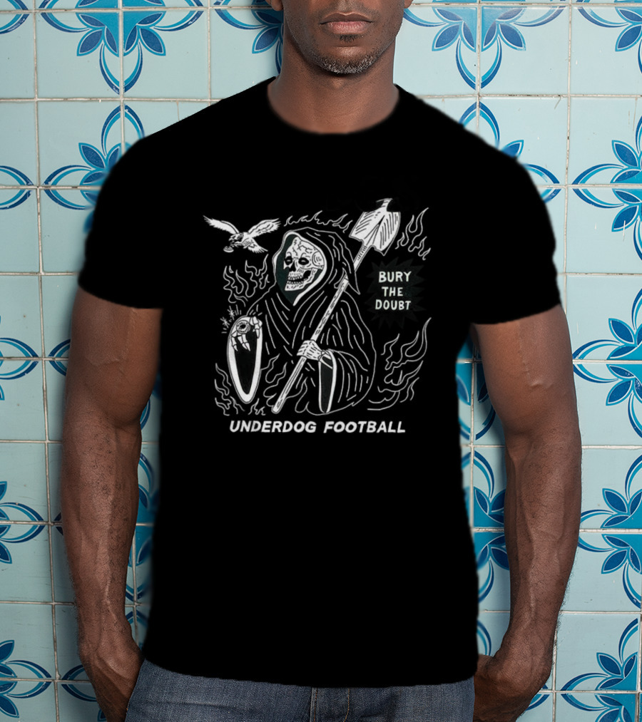 Philadelphia Eagles Grim Reaper Underdog Football Bury The Doubt T-Shirt