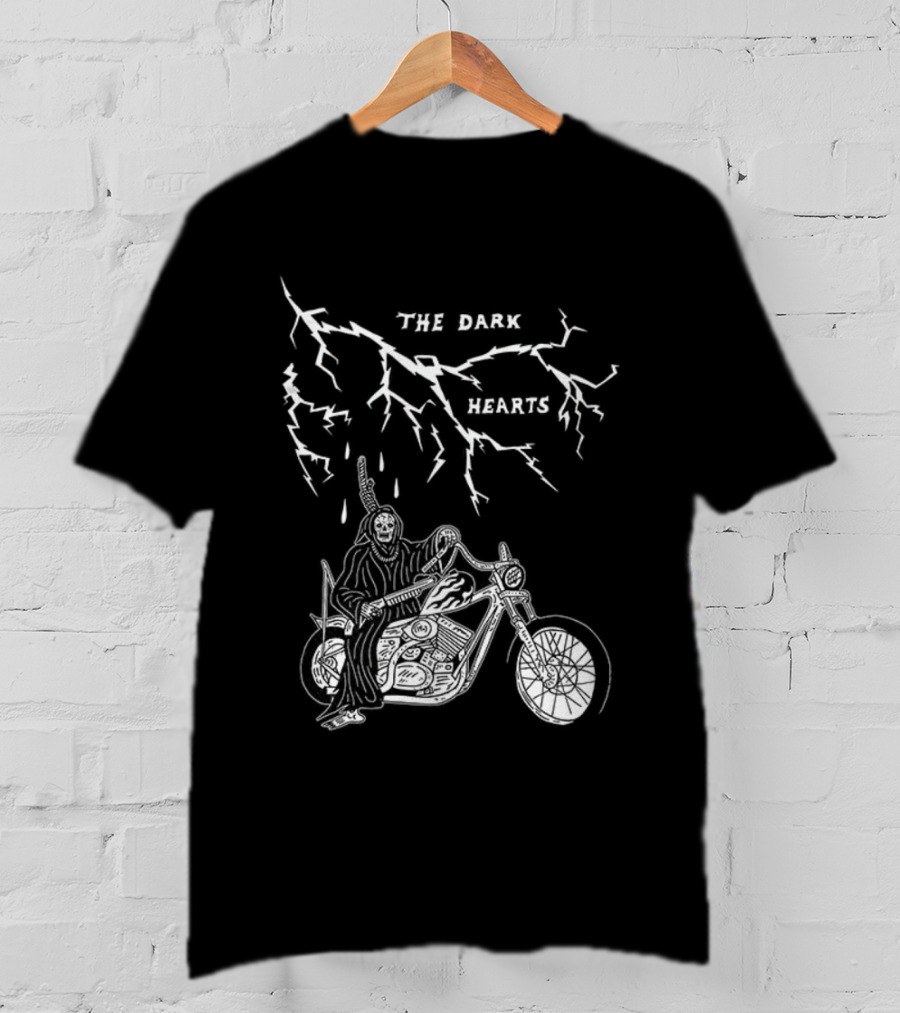 The Dark Hearts Motorcycle Lightning Death Rider T-Shirt
