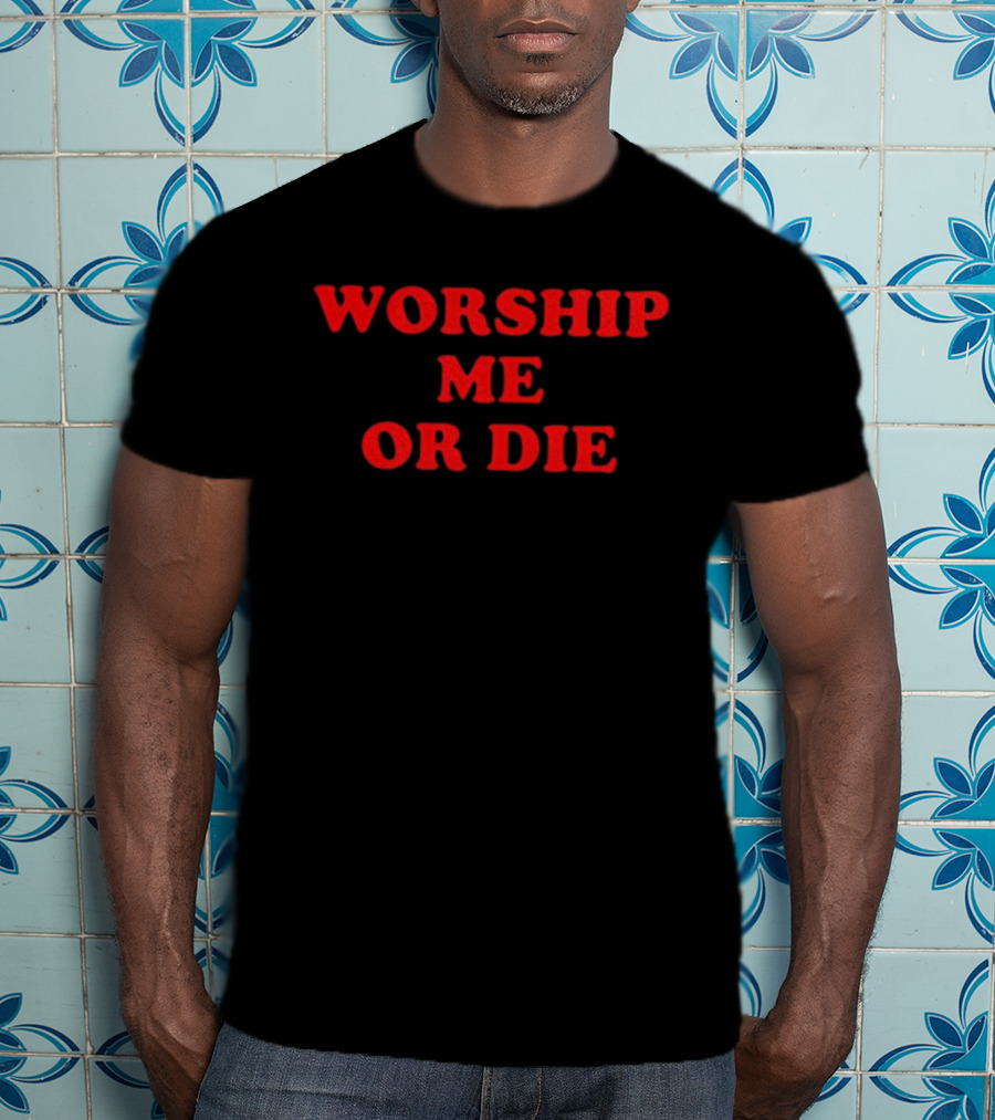 Worship Me Or Die 1987 Music Lover Retro Style T-Shirt