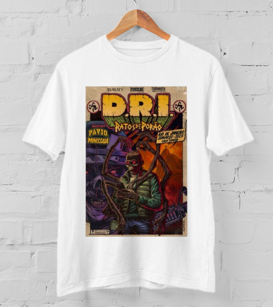D.R.I Ratos De Porão Rio De Janeiro Zumbargo 2026 Circo Voador T-Shirt