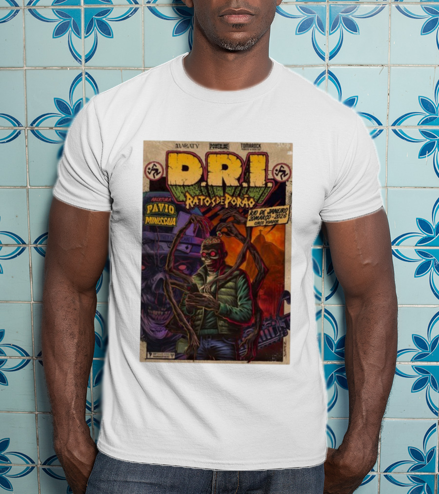D.R.I Ratos De Porão Rio De Janeiro Zumbargo 2026 Circo Voador T-Shirt