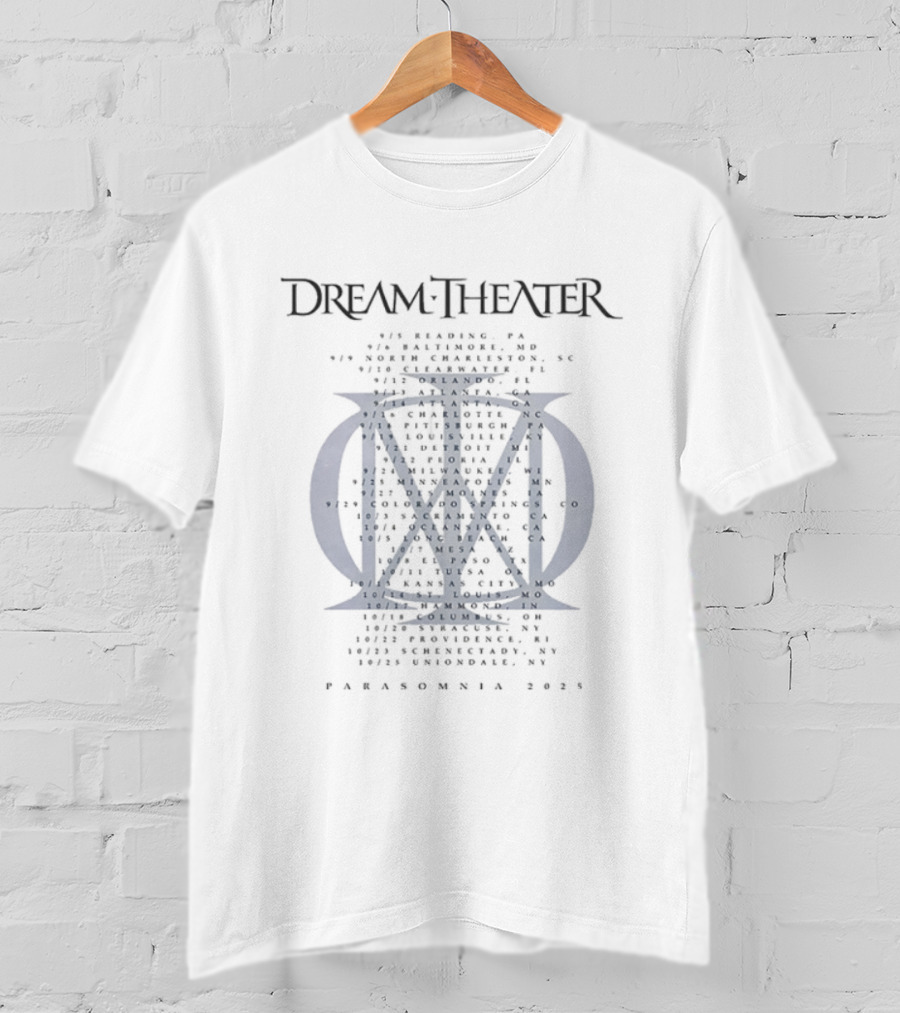 Dream Theater A Change Of Seasons Tour 2025 Parasomnia Dates And Logo T-Shirt