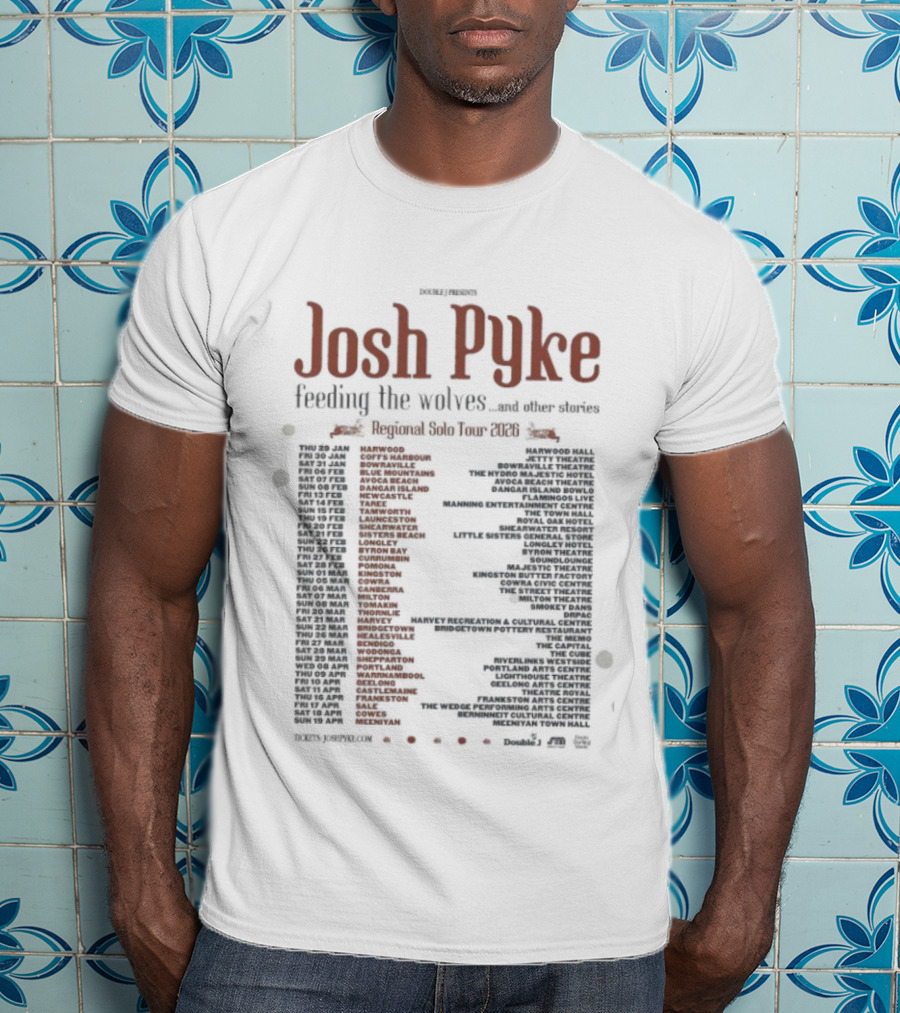 Josh Pyke Feeding The Wolves Regional Solo Tour 2026 Dates And Locations T-Shirt