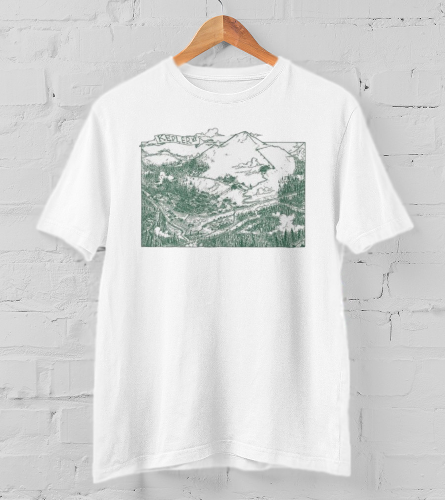 Kepler Illustrated Mountain Landscape Map T-Shirt