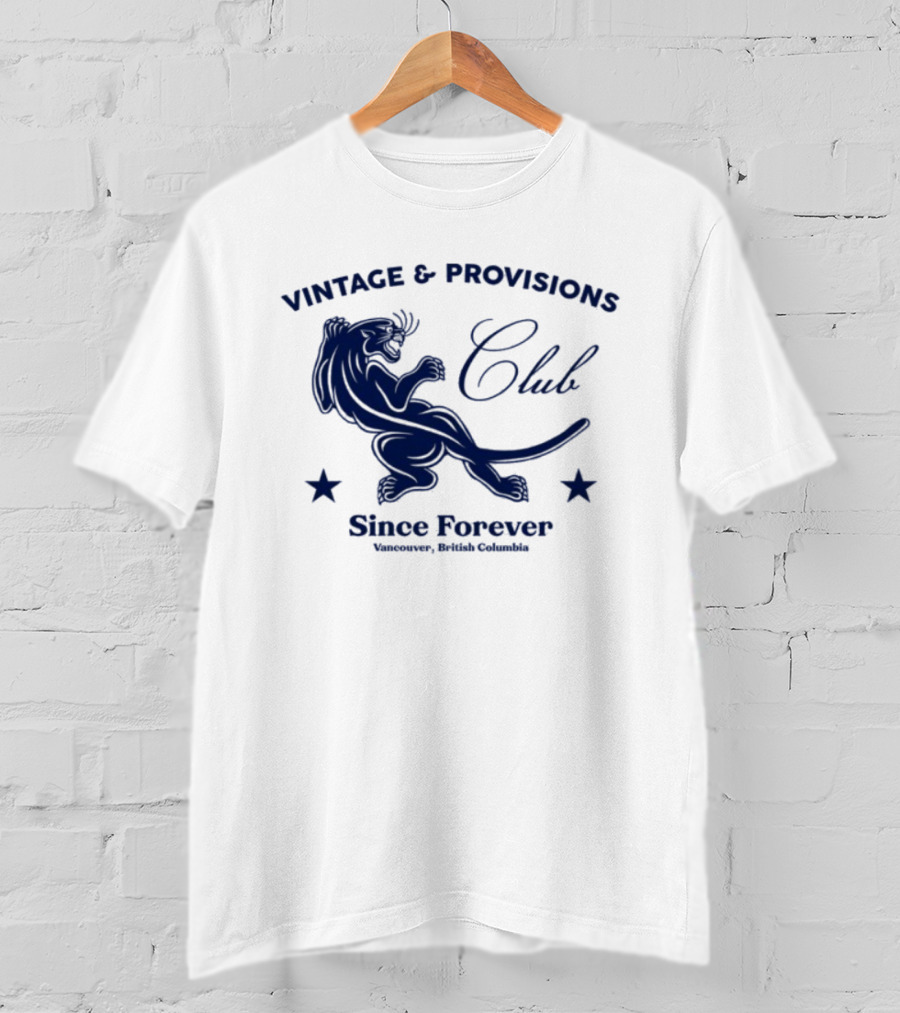 Vintage Provisions Club Since Forever Vancouver British Columbia Panther T-Shirt