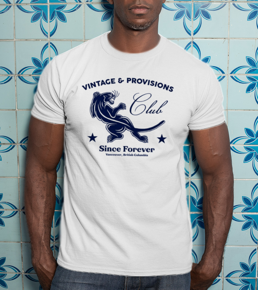 Vintage Provisions Club Since Forever Vancouver British Columbia Panther T-Shirt