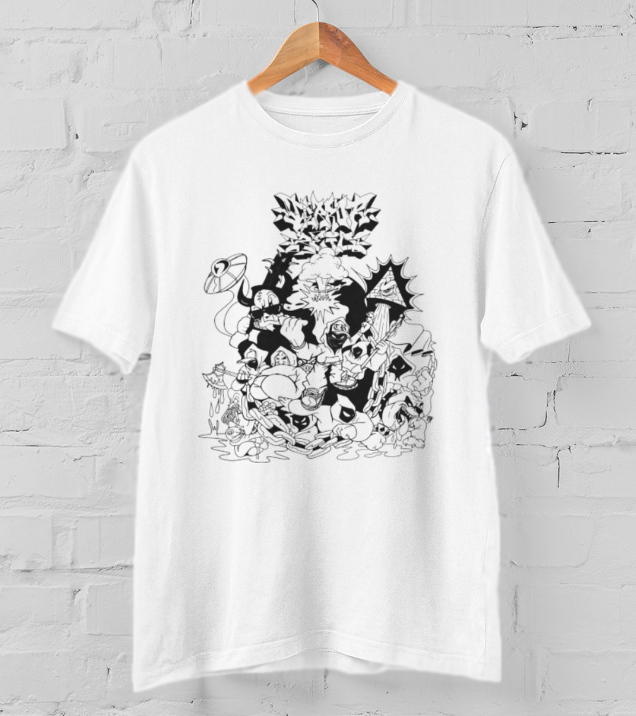 Terror Reid Madness Scribble Style Cartoon Collage T-Shirt