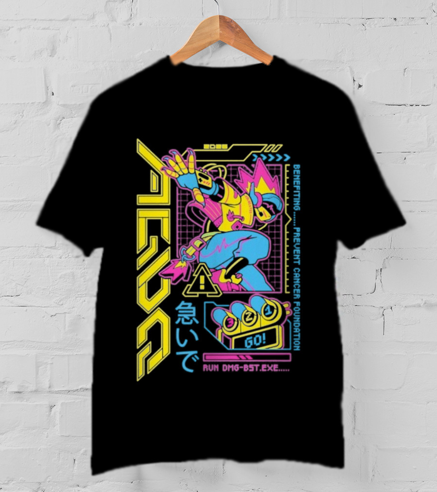 AGDQ 2026 Attendee Vibrant Robot Style Benefiting Prevent Cancer Foundation T-Shirt