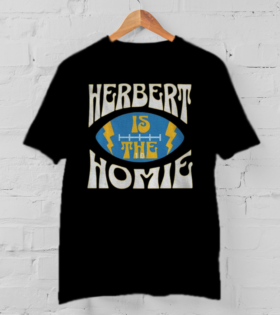 Herbert Is The Homie Los Angeles Chargers Football Justin Herbert Lightning Bolt T-Shirt