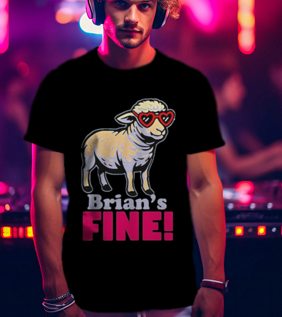 Mitchell Coombs Brian's Fine Lamb Heart Sunglasses T-Shirt