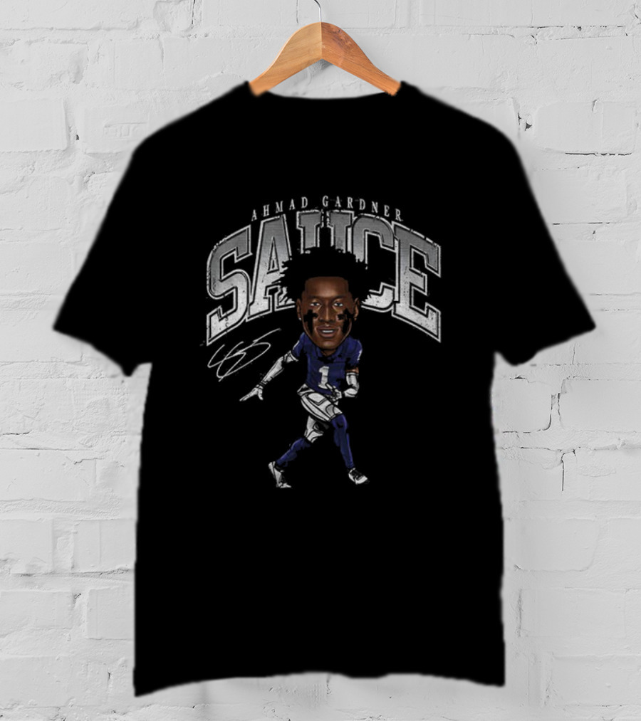 Ahmad Gardner Sauce Indianapolis Colts NFL Football Signature T-Shirt