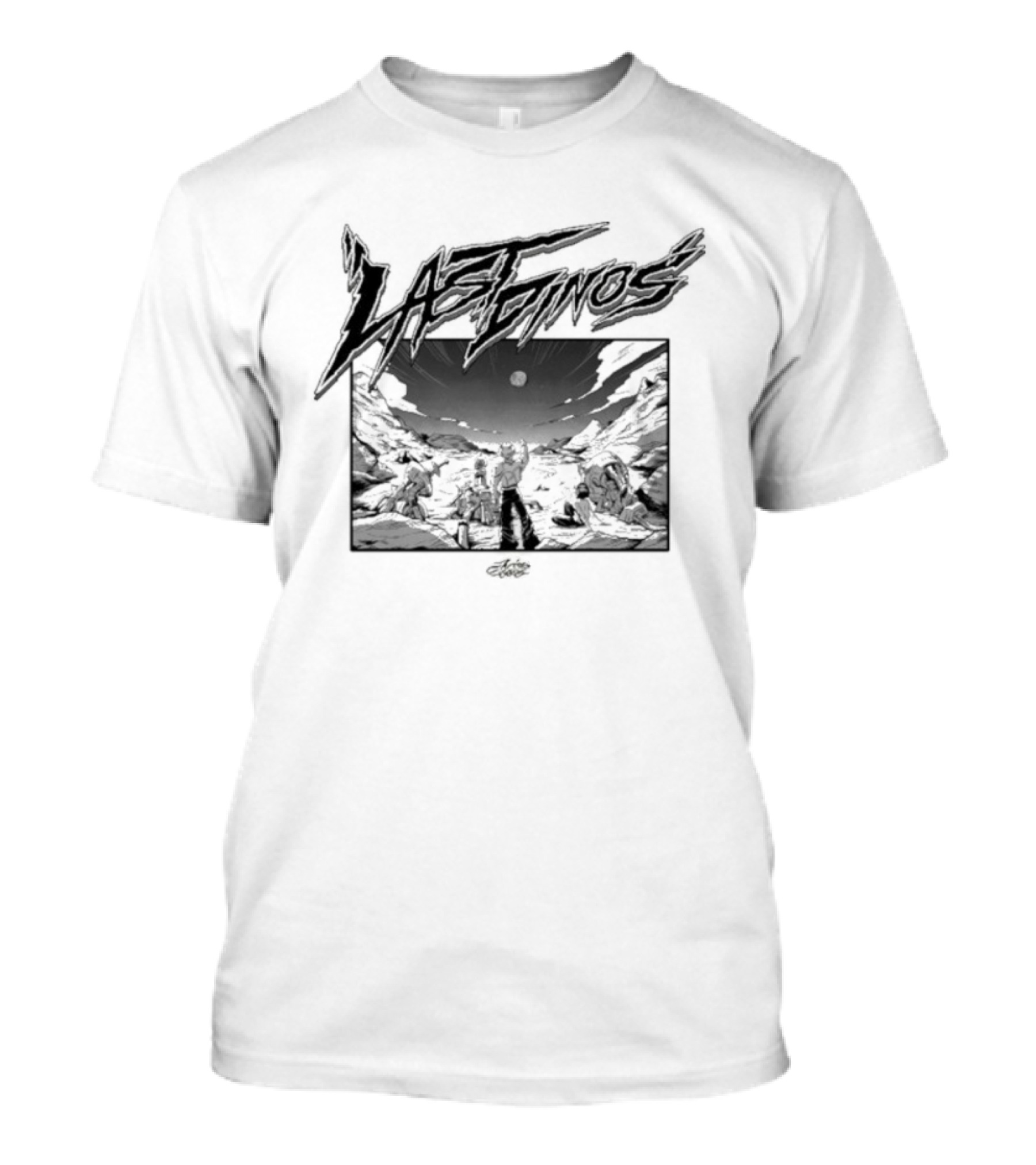 Last Dinosaurs Comic Black And White Retro Style T-Shirt