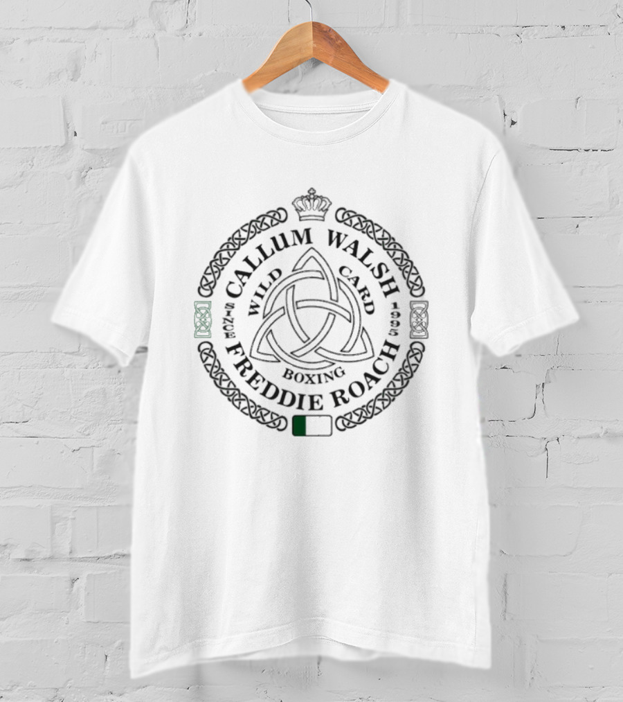 Freddie Roach Wild Card Boxing Callum Walsh Origins Celtic Knot Crown Emblem T-Shirt
