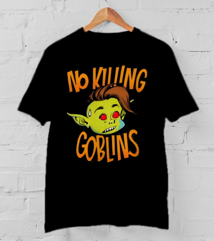 The Wandering Inn No Killing Goblins Denim Head Goblin Head Illustration T-Shirt