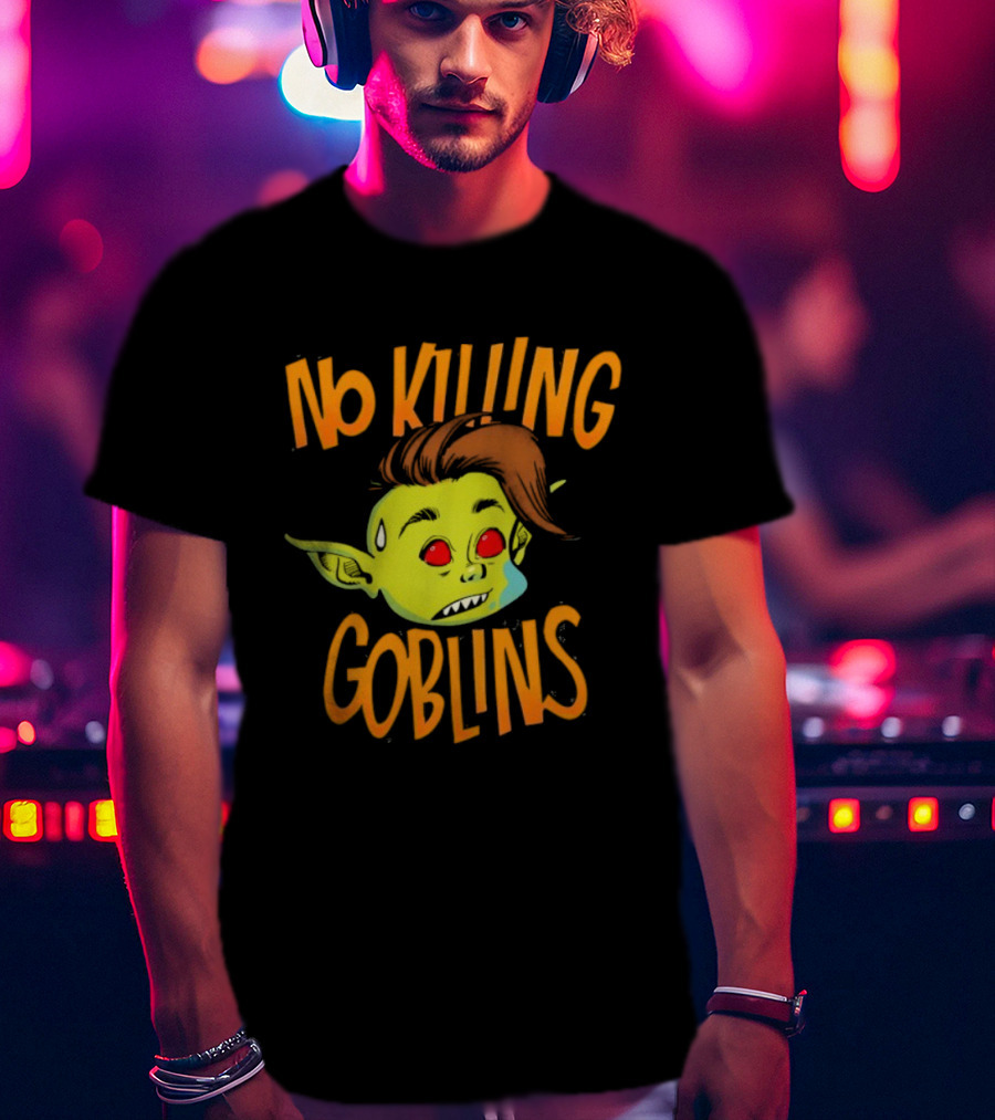 The Wandering Inn No Killing Goblins Denim Head Goblin Head Illustration T-Shirt