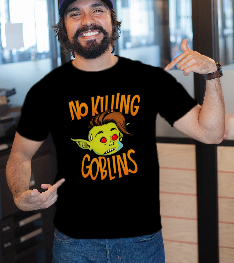 The Wandering Inn No Killing Goblins Denim Head Goblin Head Illustration T-Shirt