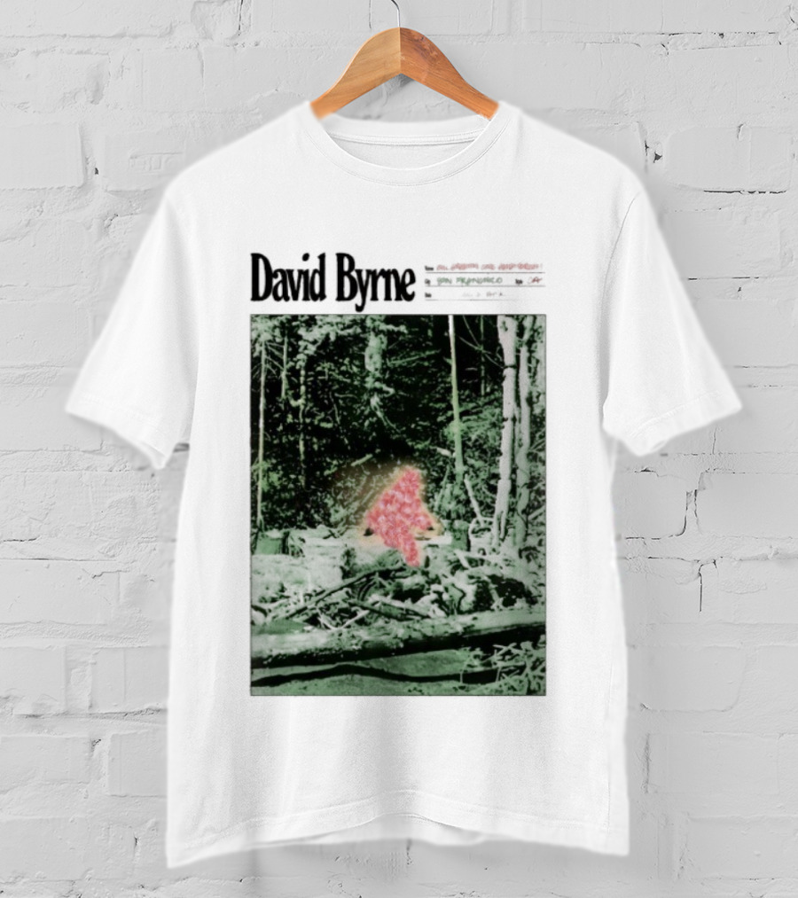 David Byrne Bill Graham Civic Auditorium San Francisco Nov 16-18 Forest Red Shape T-Shirt