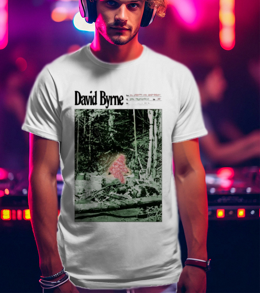 David Byrne Bill Graham Civic Auditorium San Francisco Nov 16-18 Forest Red Shape T-Shirt
