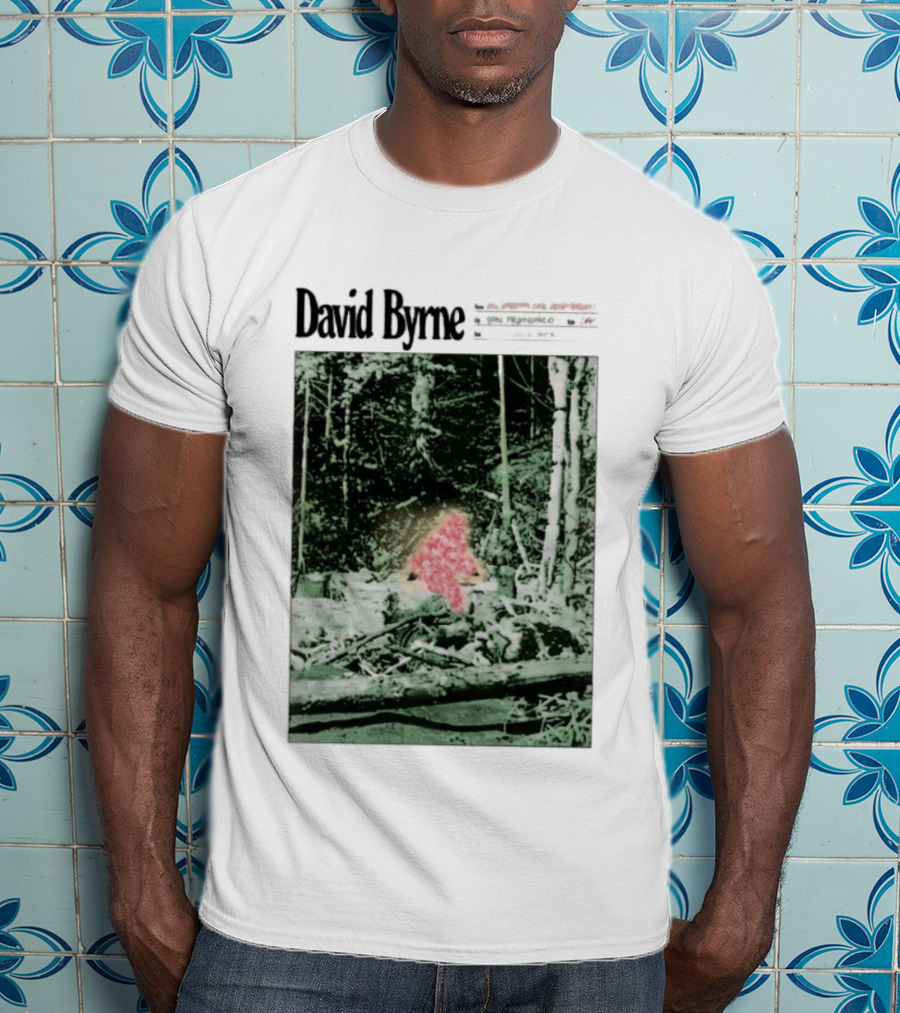 David Byrne Bill Graham Civic Auditorium San Francisco Nov 16-18 Forest Red Shape T-Shirt