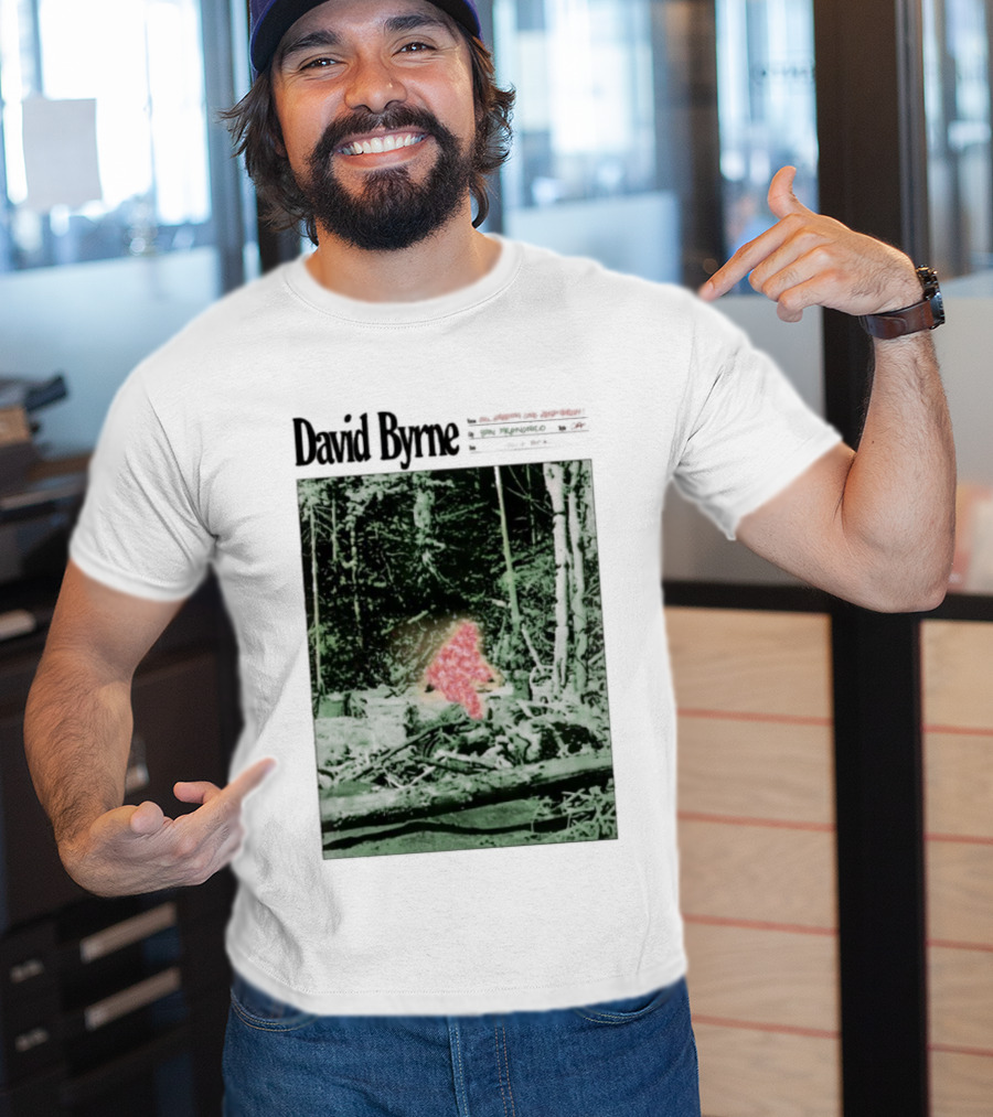 David Byrne Bill Graham Civic Auditorium San Francisco Nov 16-18 Forest Red Shape T-Shirt