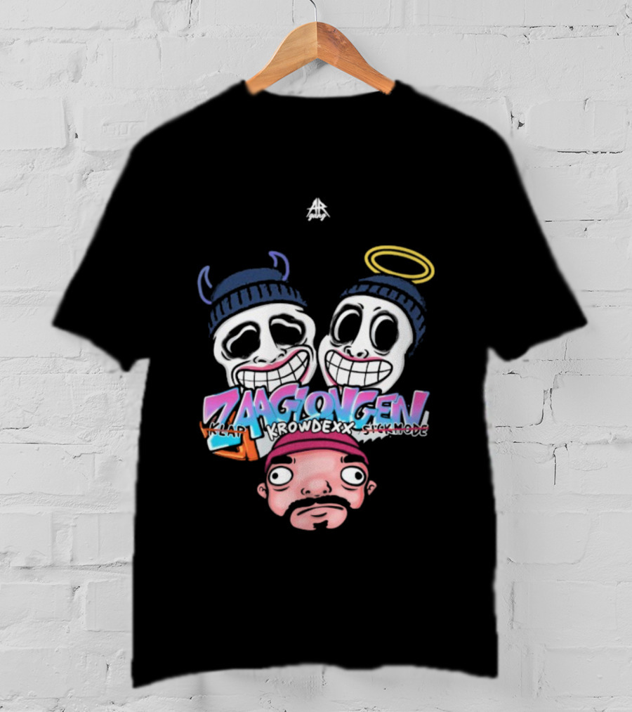 Ar Gang Zaaglong Kalp Krowdexx Sickmode Cartoon Faces Halo Horns T-Shirt