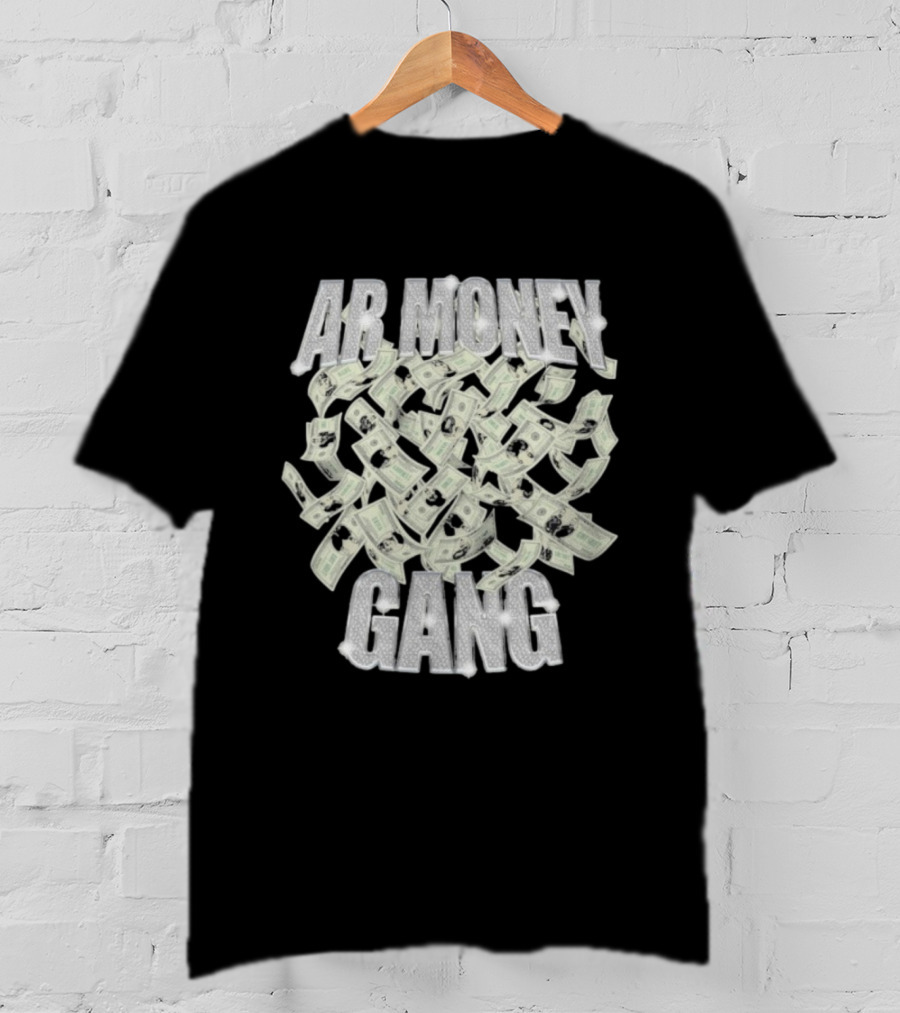 AR Money Gang Dollar Bills Bling 3D Effect T-Shirt