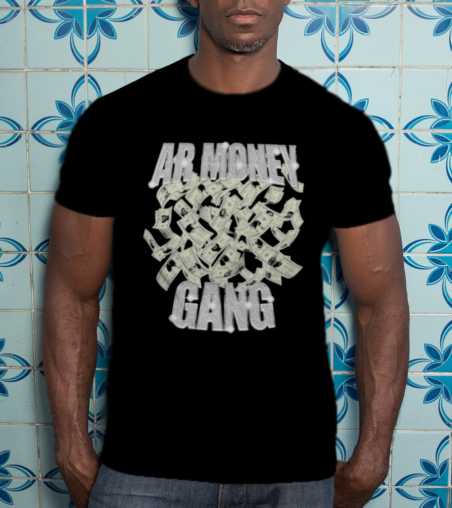 AR Money Gang Dollar Bills Bling 3D Effect T-Shirt