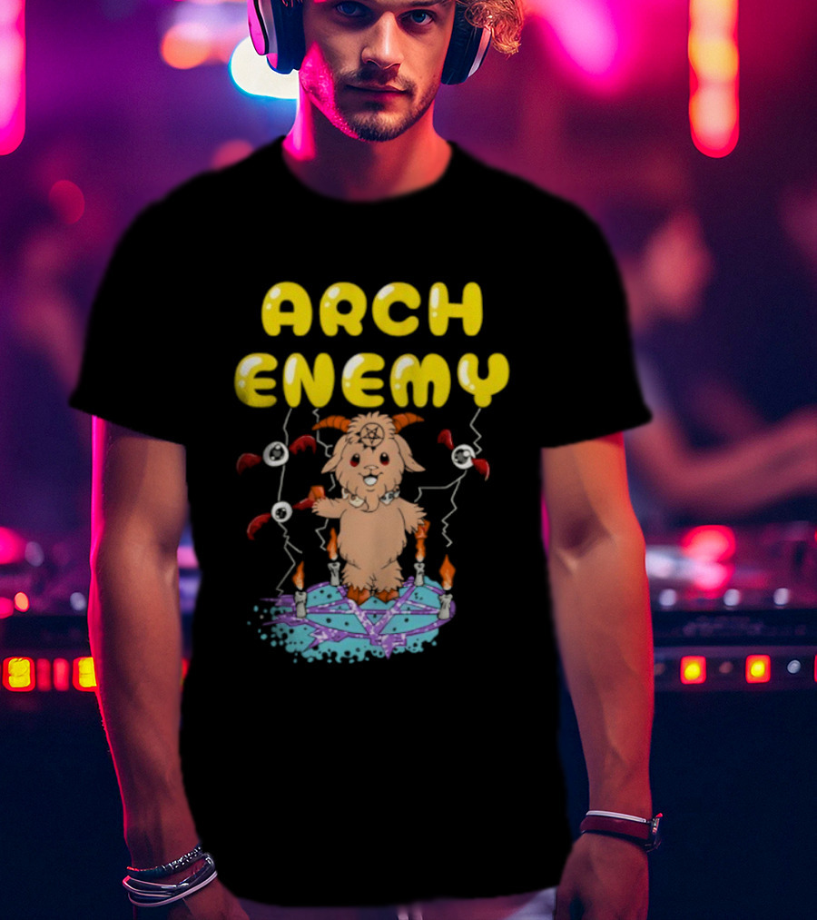 Arch Enemy Baphy Goat With Candles And Balloons T-Shirt