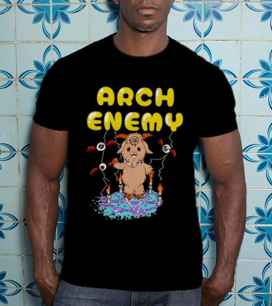 Arch Enemy Baphy Goat With Candles And Balloons T-Shirt